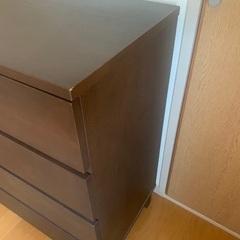 無印良品　チェスト　ダークブラウン 4段の画像