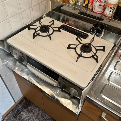 リンナイガスコンロ　2口　グリル付