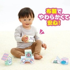 【新品】　シナぷしゅ　ぷしゅぷしゅとおともだちやわらか布つみきの画像