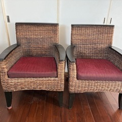 椅子 籐家具の画像