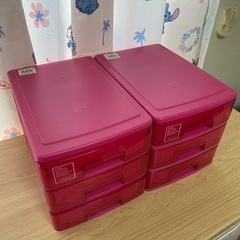 💗ピンク収納ケース２個セット💗の画像