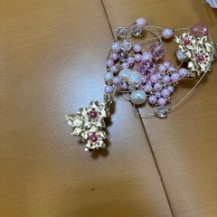 帯飾り　チェーン　ピンク　桜　3点セットの画像