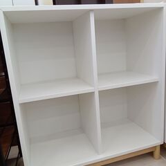 リユースのサカイ栃木店★ジモティ割あり★ IKEA 本棚 ホワイト W70.2×D35×H80 クリーニング済み TC10447の画像