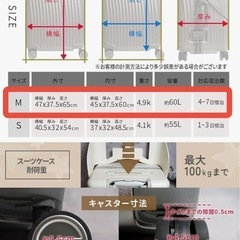 大人も座れるスーツケース（機内持ち込み不可）の画像