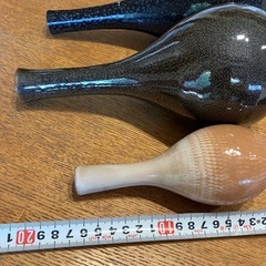 一輪挿し3点セット　陶器製花瓶の画像