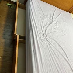 セミダブルベッド　収納付きの画像