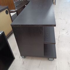 リユースのサカイ栃木店★ジモティ割あり★  TV台 ブラック W117.5×D42×H51 クリーニング済み TC10450の画像