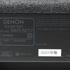 DENON/DHT-S217/サウンドバー ⑥の画像