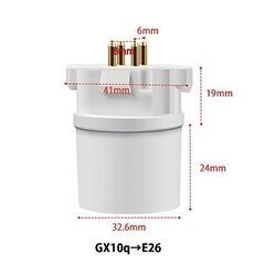  DiCUNO GX10q→E26   口金変換アダプター   変換ソケット　取付作業説明書付　未使用品　の画像