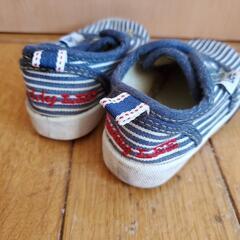 Lee ストライプ スリッポンシューズ 13cmの画像