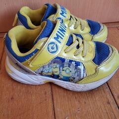 MINIONS ミニオンズ スニーカー 青/黄色 17cmの画像