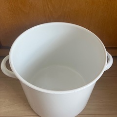 ホーロー 琺瑯 保存容器 バケツ 白の画像