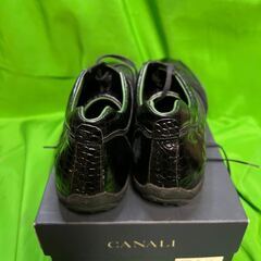 イタリア製canali カナーリメンズレザースニーカーサイズ42@Yの画像