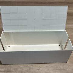 山崎実業(Yamazaki) ケーブルボックス ウェブ L ホワイト の画像