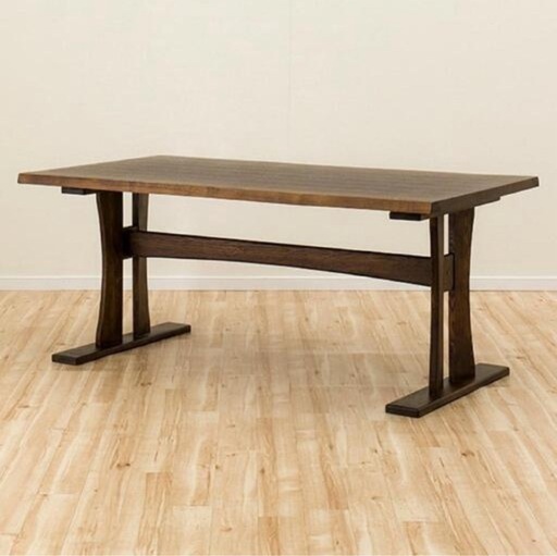 【値下げしました】天然木一枚板風ダイニングテーブル