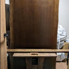 【値下げしました】天然木一枚板風ダイニングテーブルの画像