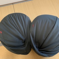 2個セット★ハナロロ　ビーズクッション　チャコールグレー　80リットル　の画像