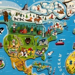 JANOE マグネット　ジグソーパズル 世界地図の画像