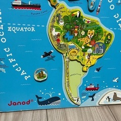 JANOE マグネット　ジグソーパズル 世界地図の画像