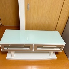 【NITORI】 　ホワイトテレビボード　左右収納の画像