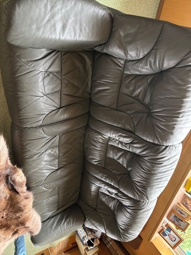 3人がけソファ　本革