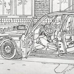 ロールスロイス　イラスト〜の画像