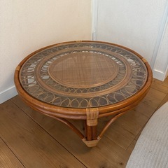【あげます】ラタンのローテーブルの画像