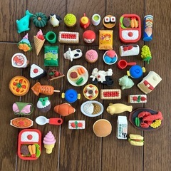 ミニチュア おもちゃ消しゴムまとめ売りの画像
