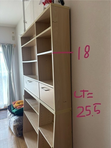 収納棚ニトリ (ch) 下妻の収納家具《カラーボックス》の中古あげます