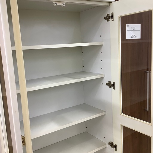 【お値下げしました！】書庫　2枚扉　ホワイト 　
