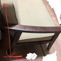 中古　コンパクトなソファ(横幅112-115cm位？)の画像