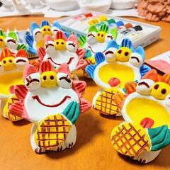 🌿🌺ハンドメイド・色付きシーサー🌺🌿の画像