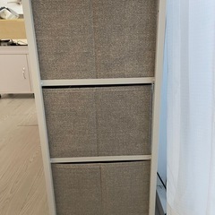 【美品】【2023年購入】ローチェスト 収納棚 タンス おしゃれ ファブリック 北欧風の画像