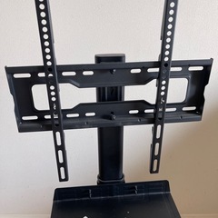 テレビスタンドキャスター付き tvスタンド 壁寄せテレビスタンド 27-65インチ対応 耐震木製ベース 高さ調整可能 ラック左右回転30° 棚板付き 耐荷重40 KG ブラックの画像