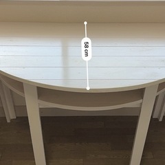 【お譲り先決定済】半円テーブル&チェアセット【配送不可/引取り限定】の画像