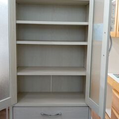 ★リユースのサカイ高崎店★TJ12625  食器棚 ナチュラル H181.5×D29×W58 クリーニング済みの画像