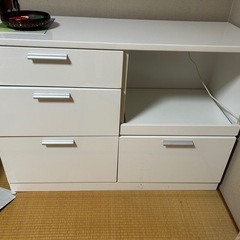 【美品】島忠　収納家具　洋服棚　白　の画像