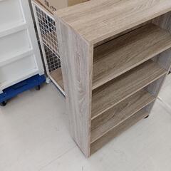 【ドリーム尾浜店】キャスター付スキマラック　NA/GY　※背板反れあり　 高さ(H)89× 幅(W)55cm× 奥行(D)20cmの画像