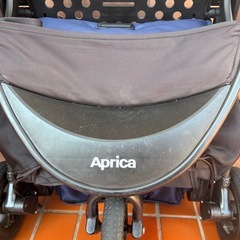 ❗️ aprica イージーバギー ❗️ コンパクト　ベビーカー　三輪　メンテナンスフリータイヤ　ネイビー　　の画像