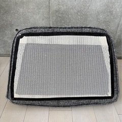 ★0円【中古】【お譲りします】リーンロゼ プラド風 アイランド　ソファベッド用背もたれ グレー インテリア 家具の画像