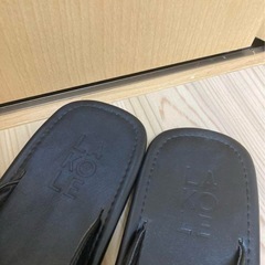 新品未使用‼️レザーサンダル ブラックの画像
