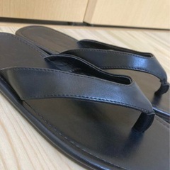 新品未使用‼️レザーサンダル ブラックの画像