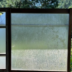 昭和初期　モールガラスの引き戸の画像