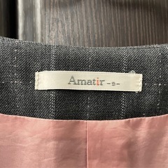 【お買得♪】BONMAXの事務服　グレー チェック柄 ベストとスカートのセット♪の画像