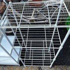 IKEAラック　アクリル棚　スチールラックの画像