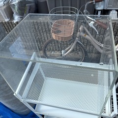 IKEAラック　アクリル棚　スチールラックの画像