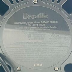 【❗️✨ジューサー生活に✨❗️】Breville Juice Fountain Cold XL✨850Wハイパワー ジューサー✨簡易清掃・動作確認済み❗️の画像