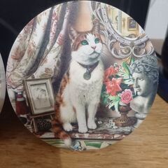 ⚠️0円出品⚠️猫デザイン コースター2枚の画像