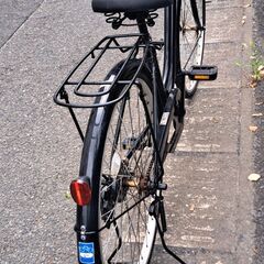 【リサイクルショップどりーむ鹿大前店】No.379　自転車　26インチ　黒ママチャリ　カゴ・ライト付き🎵の画像