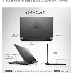 ゲーミングノートpc Core i7-11800H 512GB RTX3050Ti の画像